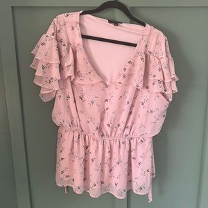 Light pink flower blouse